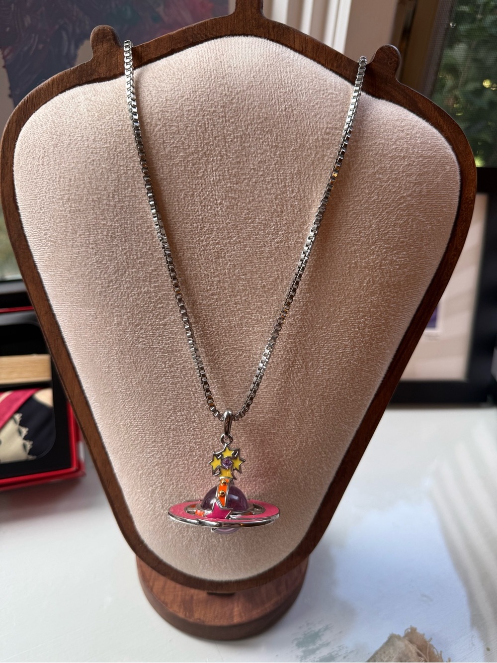 Vivienne Westwood Large Purple Orb Pendant Necklace